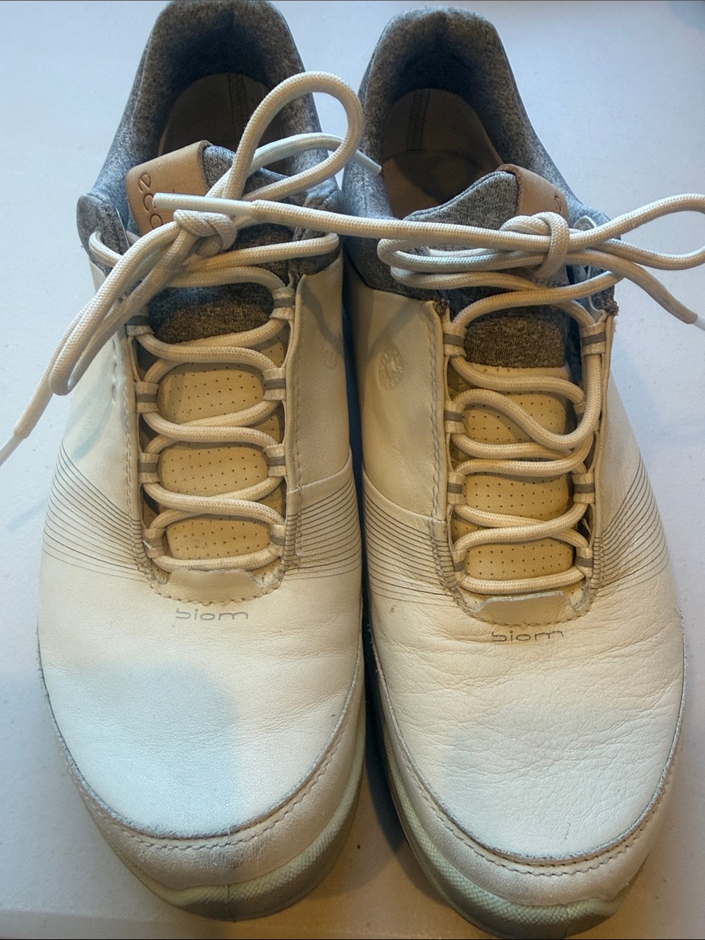 Ecco Biom Hybrid 3 Gore-tex®Spikeless Golf Shoes White Yak Leather Womens 39